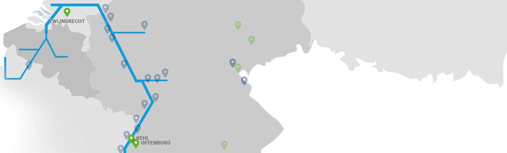 CNS Standorte auf einer Karte