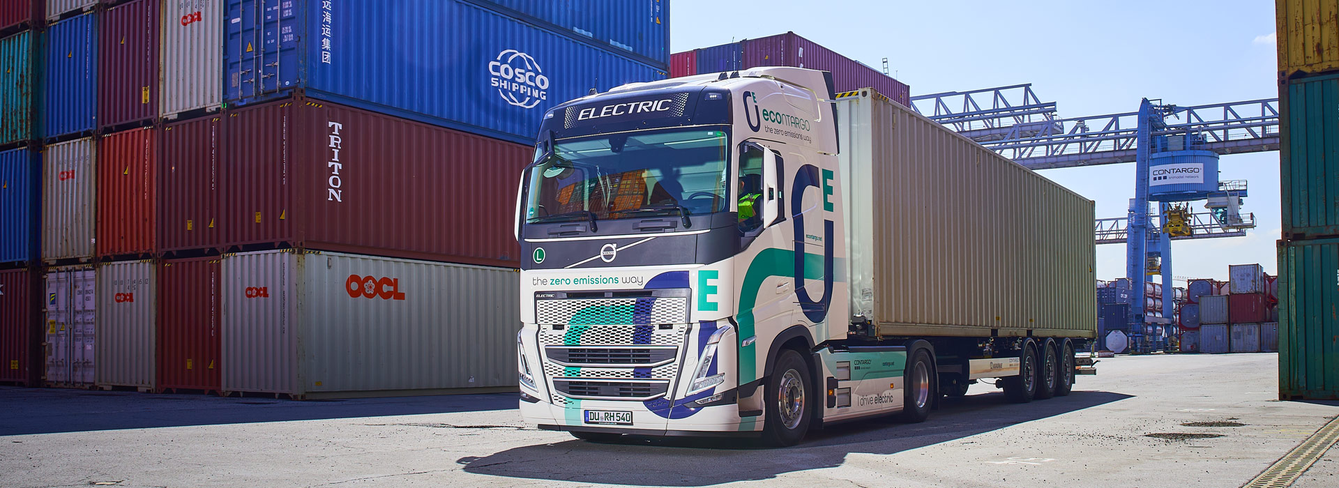 E-Truck auf dem Terminal Ludwigshafen