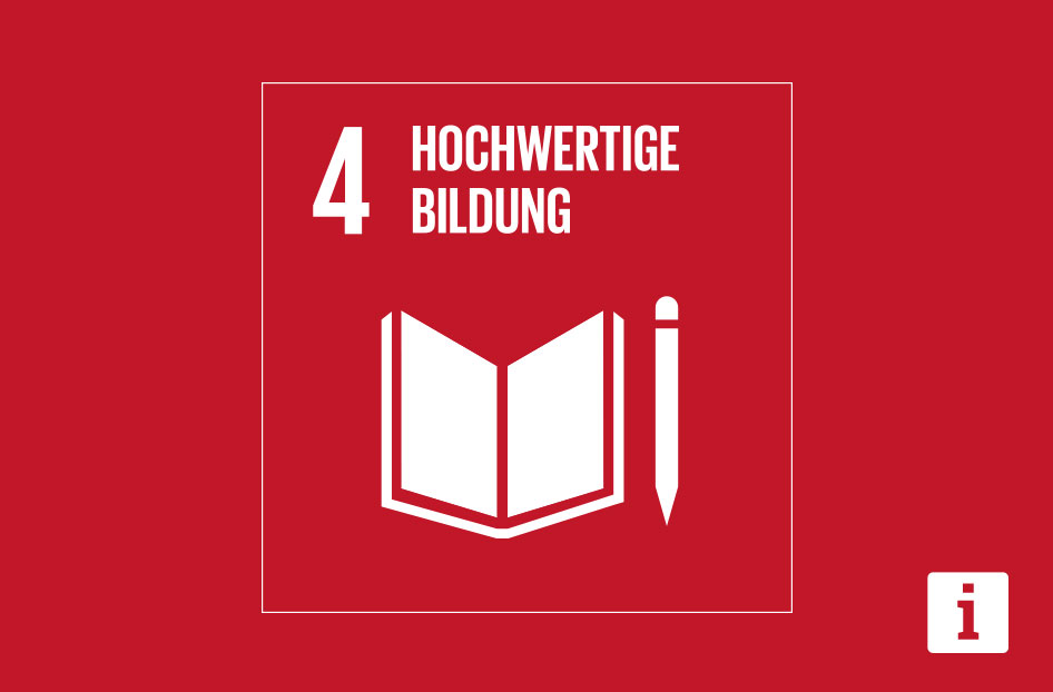 SDG 4 Grafik  Hochwertige Bildung