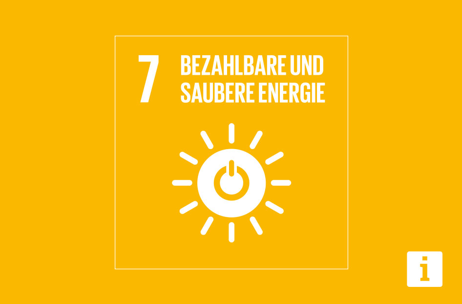 SDG 7 Grafik Bezahlbare und saubere Energie