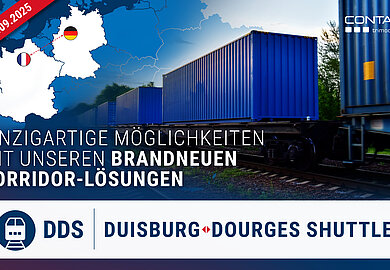 Neues Bahnprodukt: Contargo startet den Duisburg Dourges Shuttle (DDS)