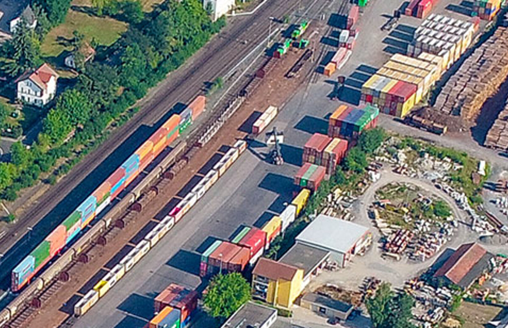 Container-Terminal Wiesau Drohnenansicht