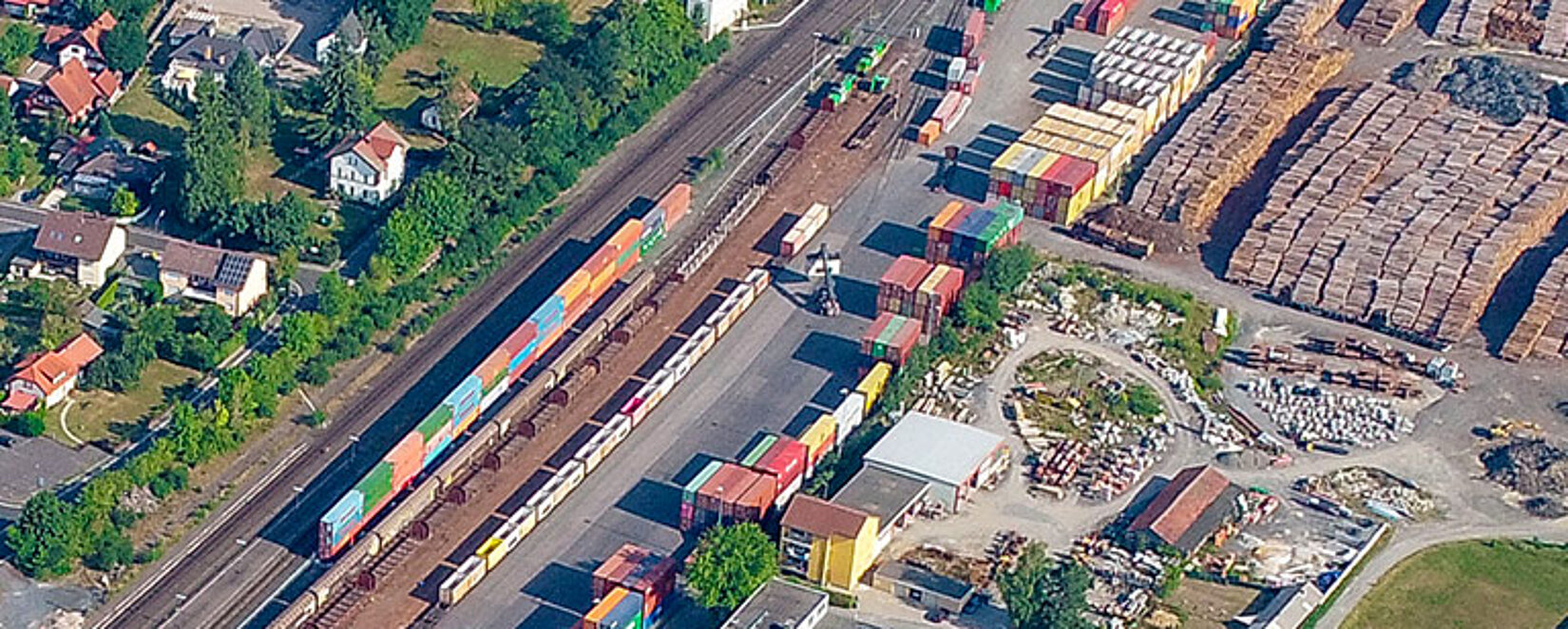 Container-Terminal Wiesau Drohnenansicht