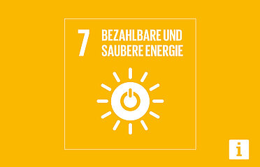 SDG 7 Grafik Bezahlbare und saubere Energie