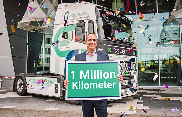 Contargo feiert die erste Million elektrisch gefahrene Kilometer