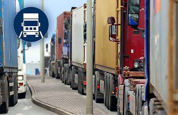 Serious delays in truck handling in Rotterdam and Antwerp.