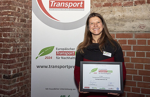 Europäischer Transportpreis für Nachhaltigkeit 2024: Sonderpreis für Contargo