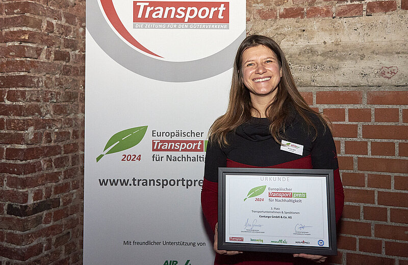 Europäischer Transportpreis für Nachhaltigkeit 2023: Sonderpreis für Contargo